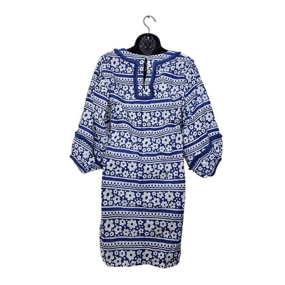 Tuckernuck Tnuck Dress Size Small Blue White Tunic Petal Paradis Cover Up Beach - Picture 6 of 6